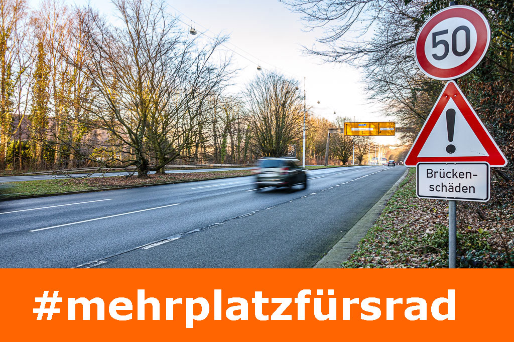 Unistraße zweispurig – durchgehender Radweg in Sicht?