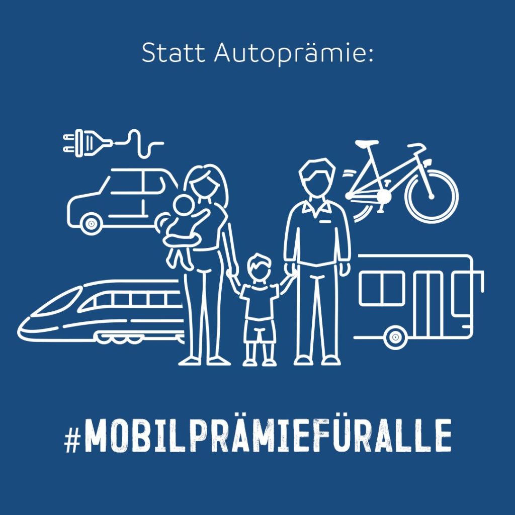 Statt Autoprämie: Verkehrs-Bündnis fordert #MobilPrämieFürAlle