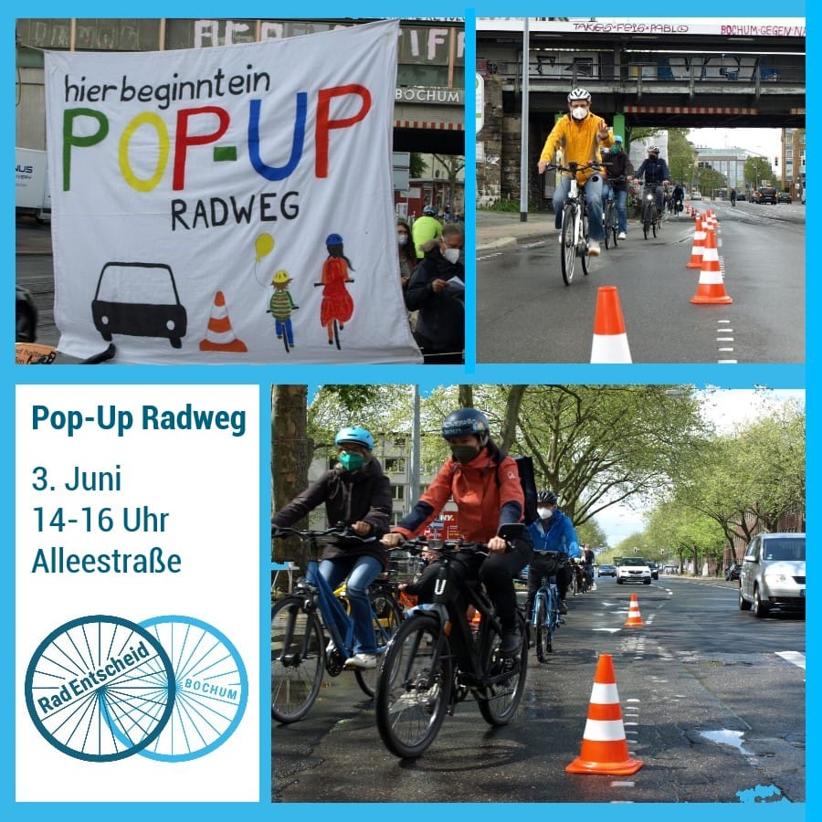 Pop-Up-Bikelanes zum Weltfahrradtag „Enjoy the Ride“ am 3.Juni