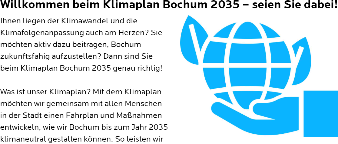 Auftaktveranstaltung zum „Klimaplan 2035“