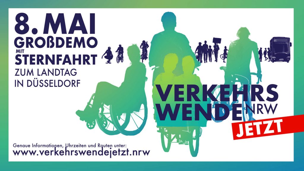 Verkehrswende-Demo am 8. Mai in Düsseldorf – Wir sind dabei!