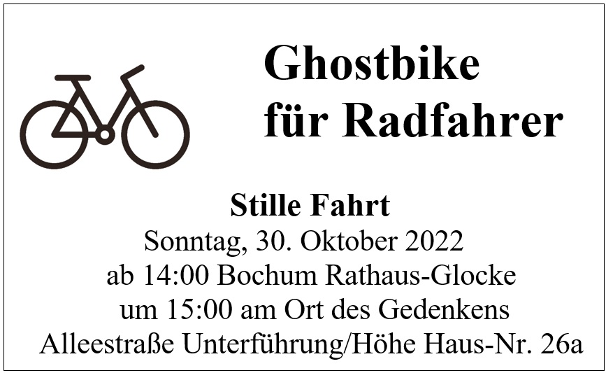 Trauriger Anlass für Radfahrende