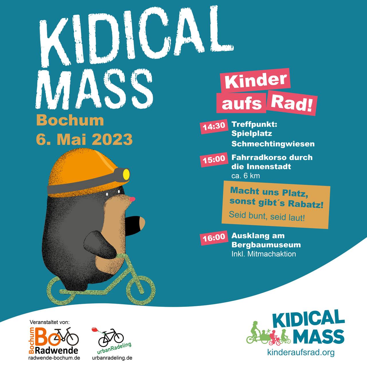 4. Kidical Mass Bochum: Macht uns Platz, sonst gibt’s Rabatz