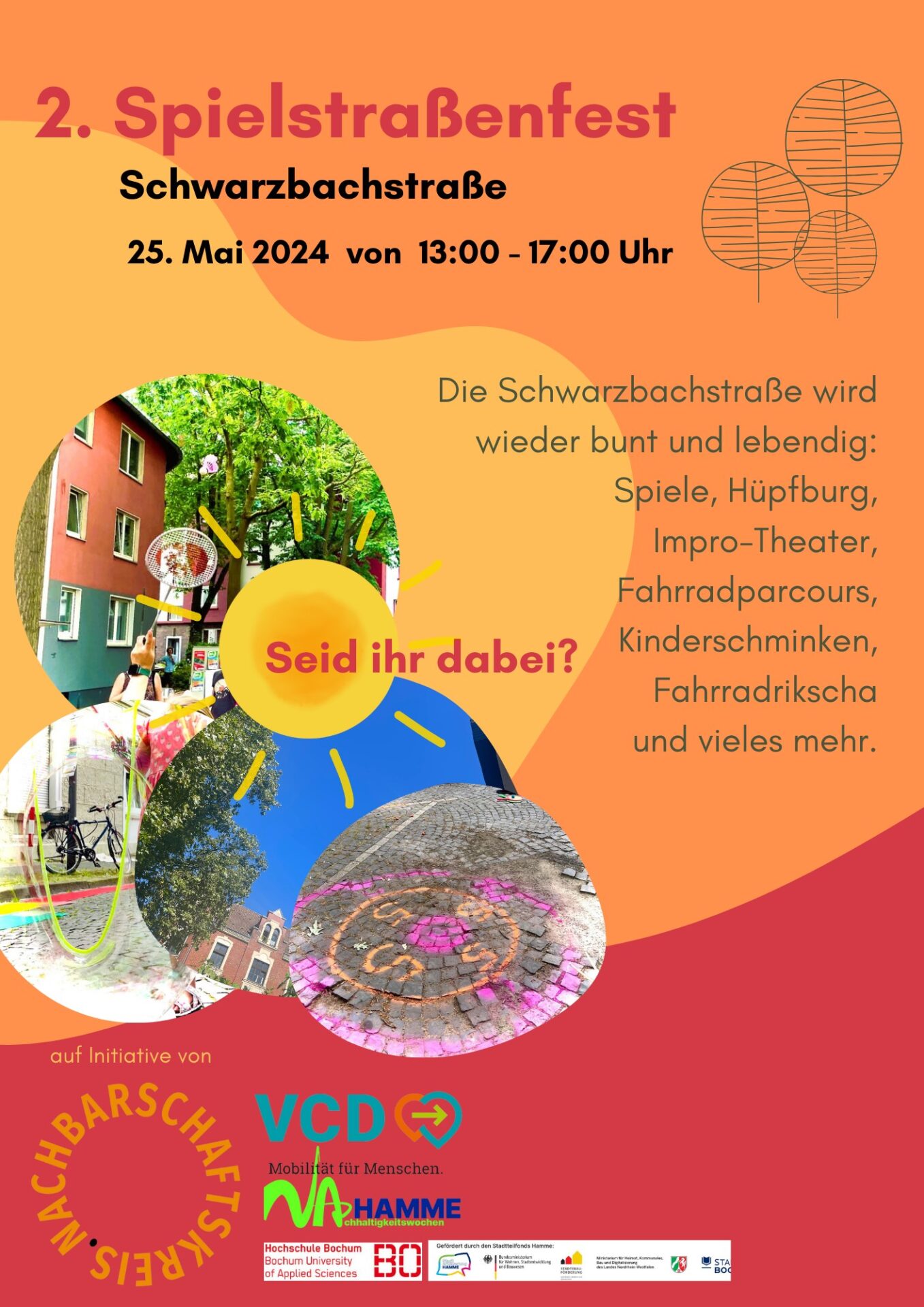 25. Mai: Schwarzbachstraßen-Spielefest in Bochum-Hamme